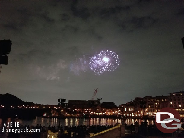 Closed out my day with a Brand New Dream fireworks, they are between the two parks so from this angle they are over the Soaring building.