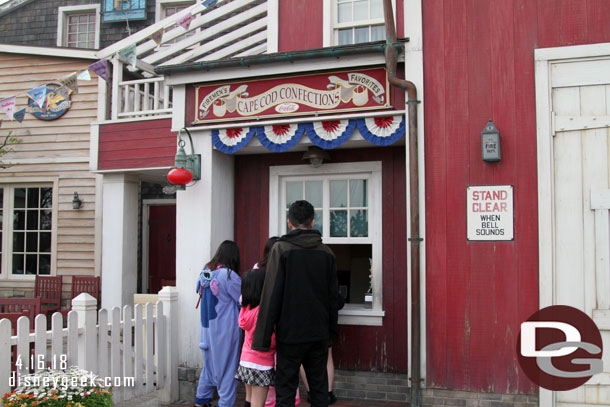 The Cape Cod Confections is open and features Duffy snacks and cups.
