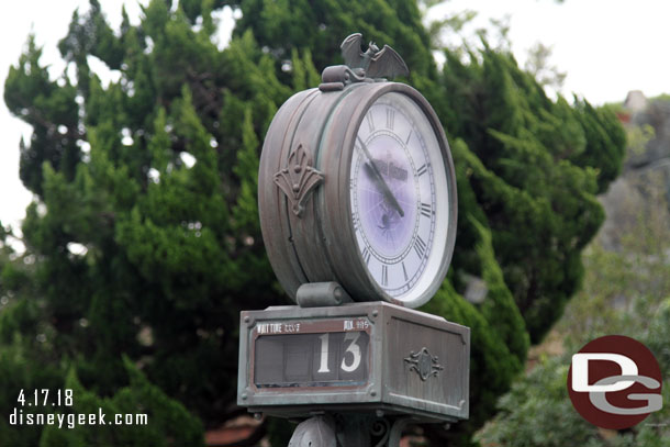 A 13 minute wait posted for the Haunted Mansion.  Turned out to be closer to 5.