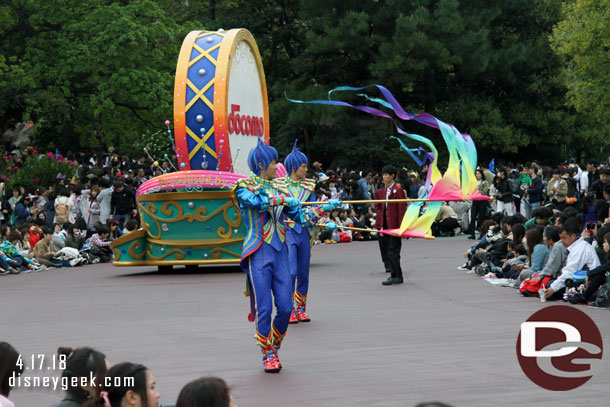 A sponsor float closes the parade.