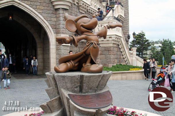 This statue was given to the park for the 20th anniversary from the Walt Disney Company.