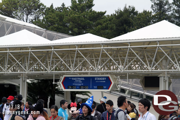 Space Mountain was down so a lot of guests milling about.