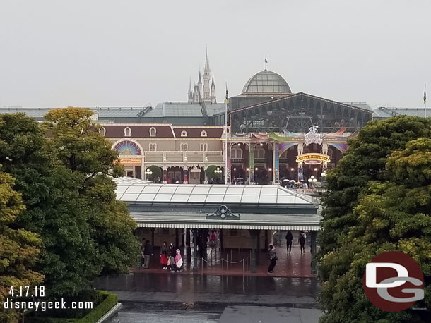 The view from the Tokyo Disneyland Station of the Resort Line.