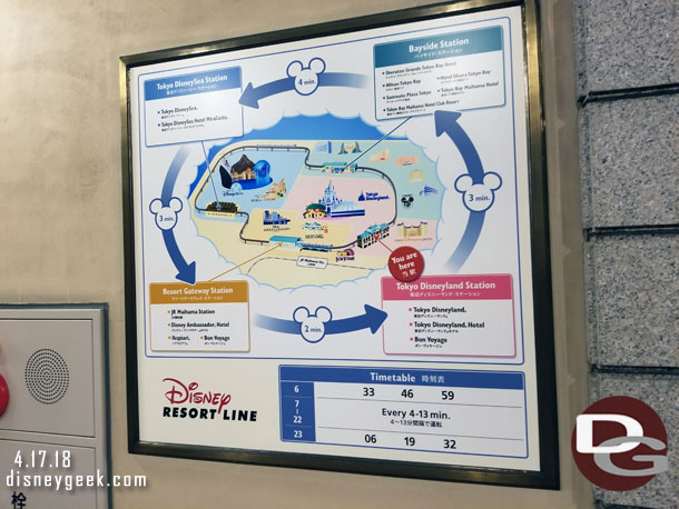 A Resort Line Map.  The rain had started again and Dreamlights was cancelled so decided to return to the room early since I still had 2 more days of park hopping ahead.