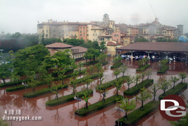 Arriving at a rainy Tokyo DisneySea.