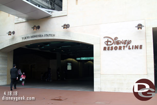 Making my way to the Tokyo DisneySea Resort Line station to park hop over to Disneyland.  It is 2:42pm