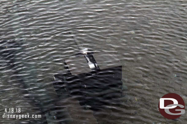 Here you can see one of the submerged fountains.