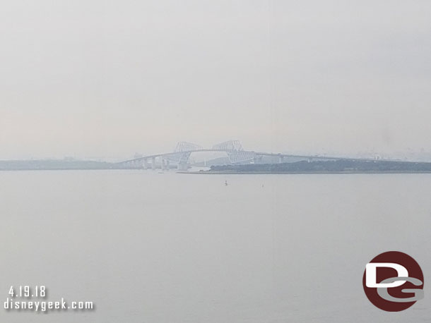 Looking out to Tokyo Bay this morning.