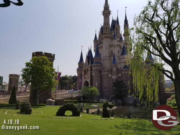 Cinderella Castle this morning.