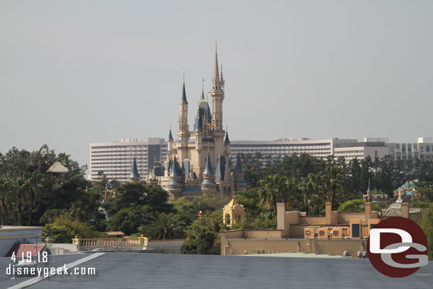 Cinderella Castle and beyond it the Sheraton.. so a reverse view of our room.