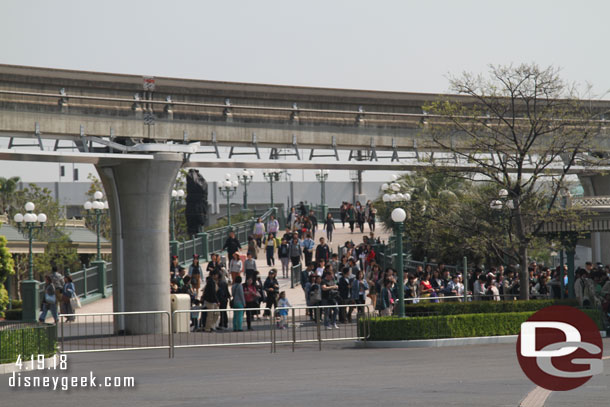 A little back up at security for guests walking from the rail station.