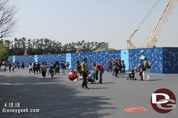 The construction work in Fantasyland/Toontown/Tomorrowland.  