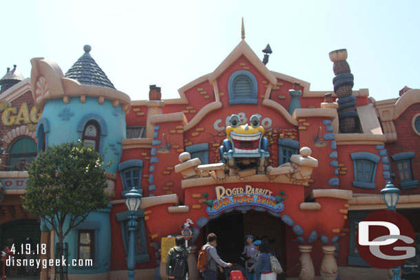 Roger Rabbit's Car Toon Spin had no wait this morning.