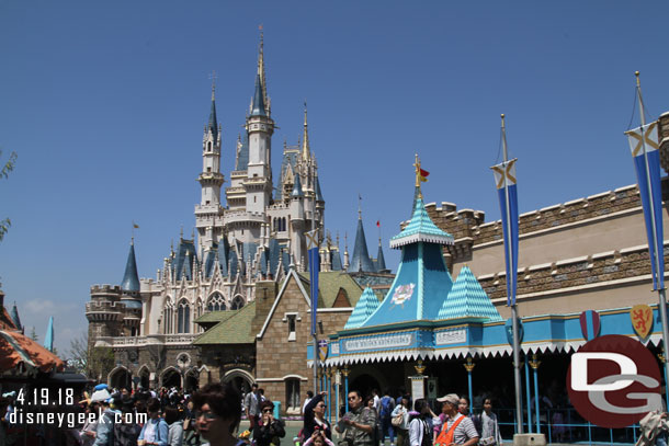 Walking through Fantasyland.