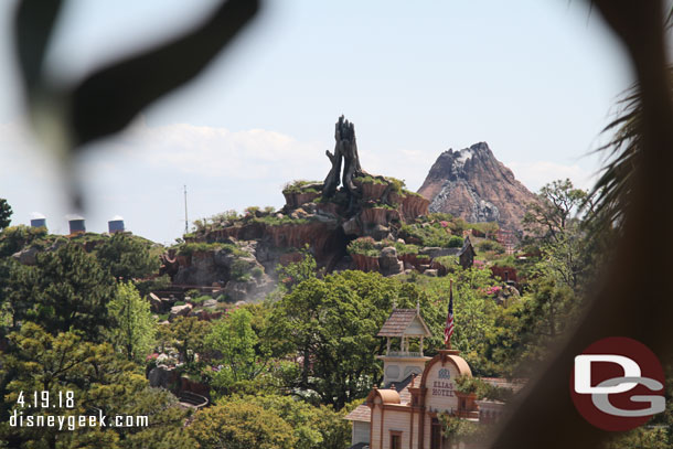 On the left the Columbia stakes then Splash Mountain and beyond Mt. Prometheus