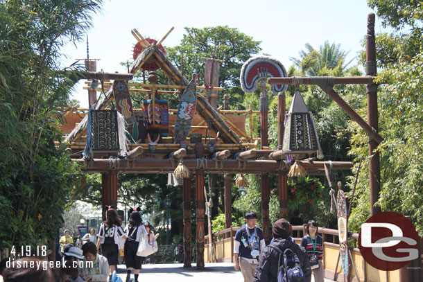 Back on the ground the Adventureland entranceway.