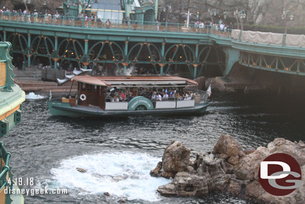 A steamer passing through