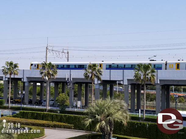 A train passing by on the other side.