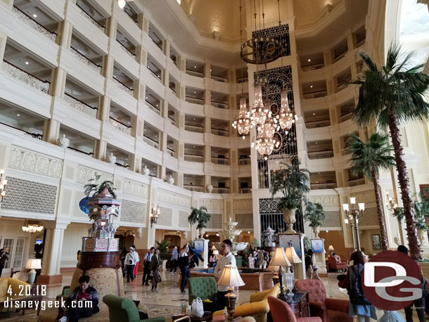 The main lobby of the Tokyo Disneyland Hotel