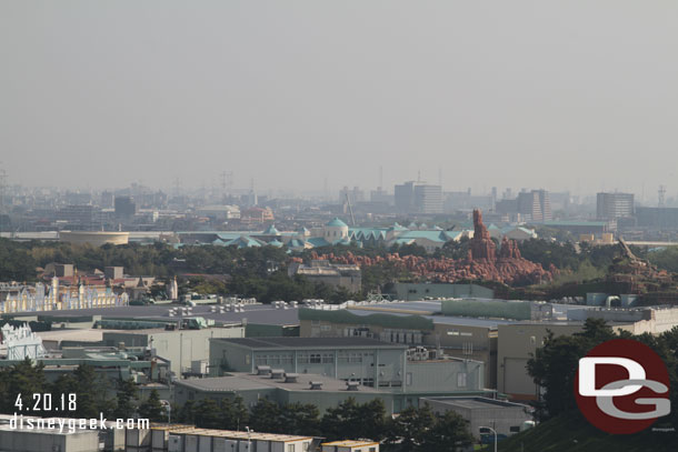 Continuing the pan to the left now looking over Disneyland.