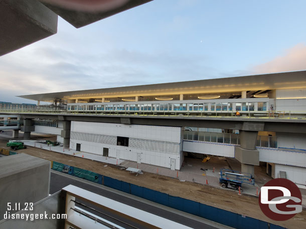 The LAX Automated People Mover station at the parking structure is nearing completion. The system is supposed scheduled to be operation by next year.