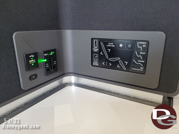 The power assortment and seat controls