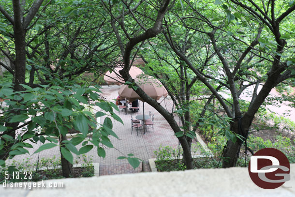 The Tokyo DisneySea picnic area below.