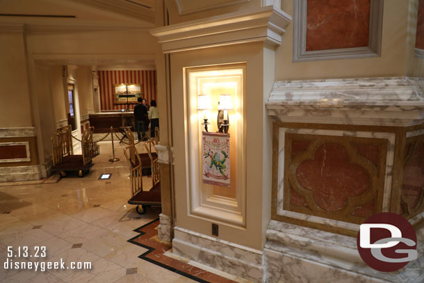 Some 40th anniversary decorations hung around the lobby