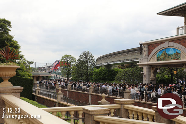 The security line from ground level.