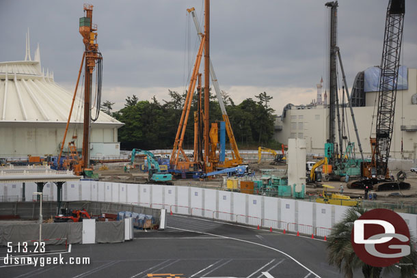 This construction site behind Tomorrowland is for the new Space Mountain project.