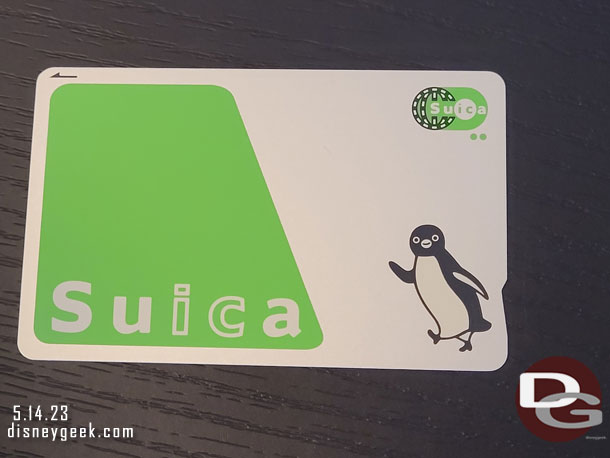 Yesterday picked up a Suica card at the train station so I am ready for sightseeing today.