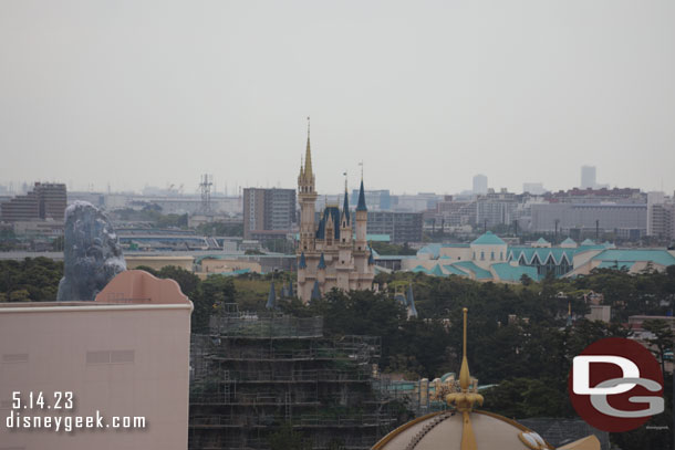 Cinderella Castle this morning.