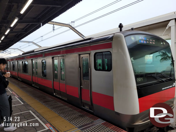 8:16am - My train to Tokyo arriving.