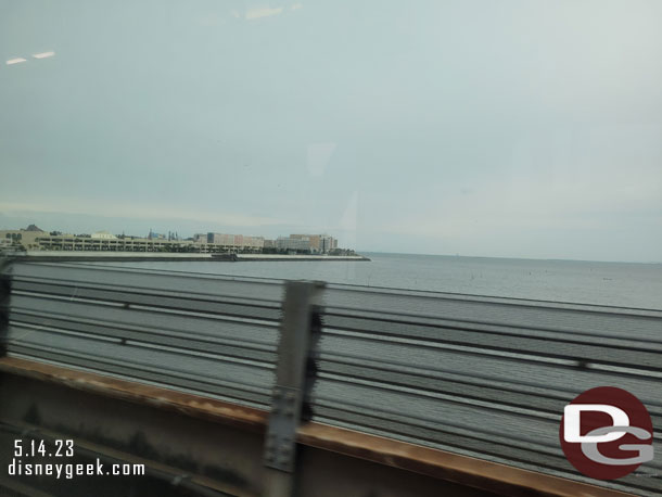 Looking back at Tokyo Disney Resort as we sped away.