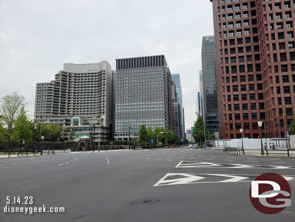 All is quiet in Tokyo at 9am on a Sunday morning.