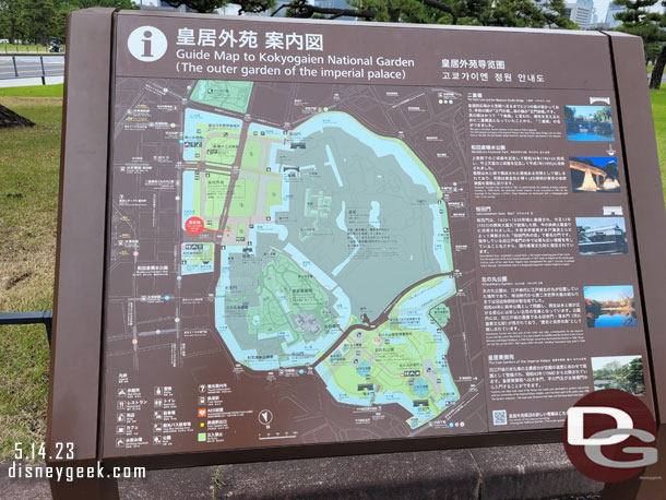 A map of the grounds. On my previous visit we went to the East Garden. Today we are heading to the other side to explore.