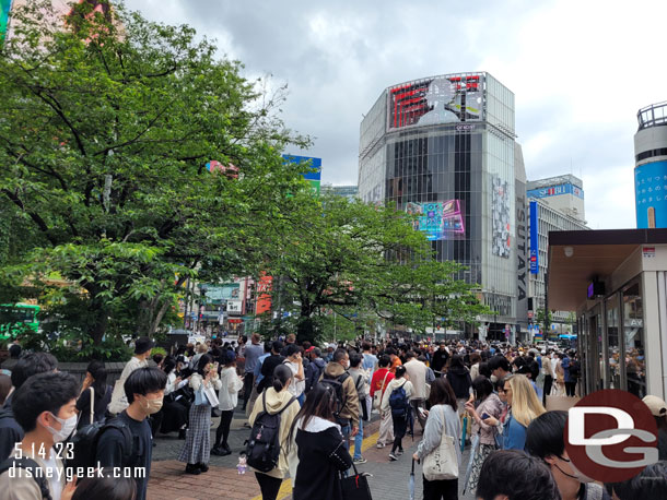 10:58am - Arrived at Shibuya Station and surfaced near the famous scramble crossing.