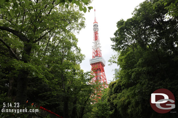 We walked up the street toward the Tokyo Tower but with the limited visibility decided not to hike up the hill to it and instead headed downhill to our next destination while taking in some views of the Tower