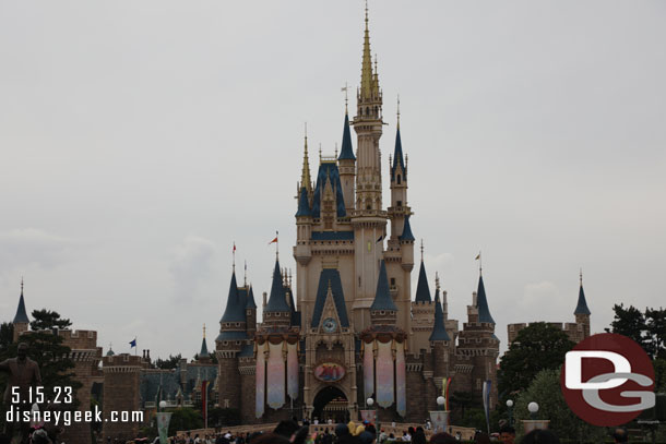 Cinderella Castle this morning.