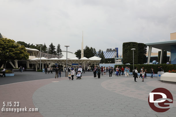 Walking back toward Tomorrowland