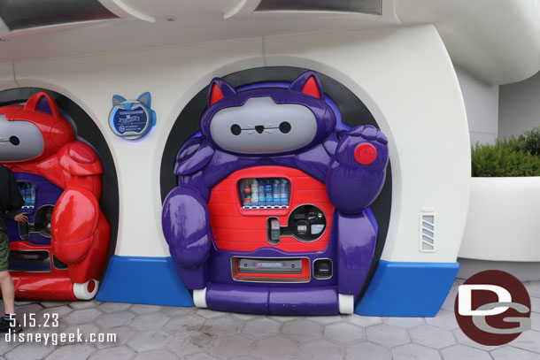 Vending machines across from the Baymax attraction.