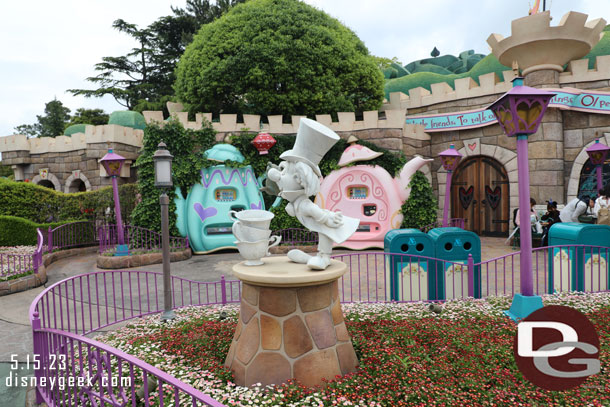 The Mad Hatter in front of some more vending machines, these have been around for years.