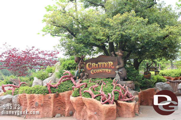 Critter Country is on my right.