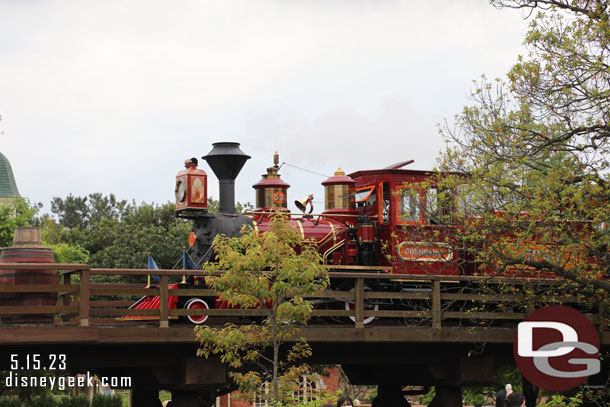 A train from the Western River Railroad passing by.