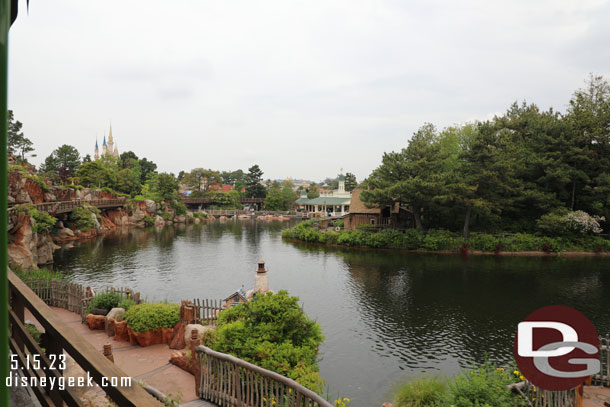 The river is quiet, the Mark Twain is gone for renovation work.