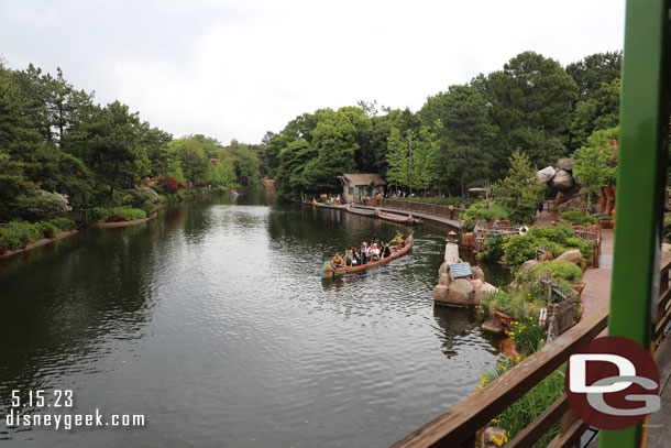 Canoes and Tom Sawyer Island Rafts were the only river traffic