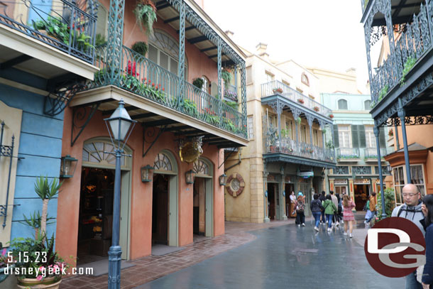 The rain let up so took a walk through New Orleans Square