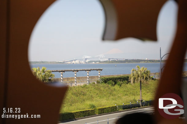 It was fairly clear this morning and you could make out Mt. Fuji in the distance