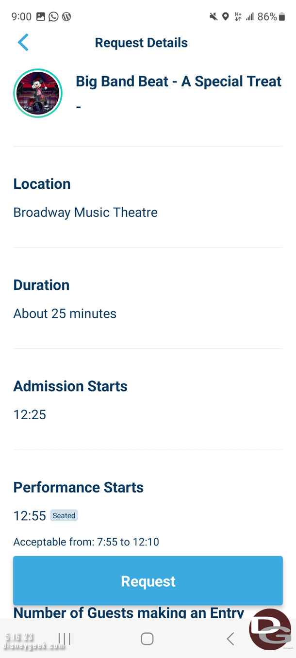 Confirm details, cross fingers, and click request.