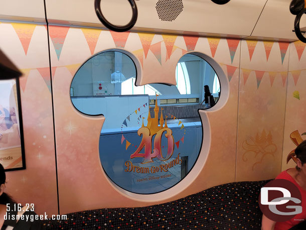 The 40th Anniversary Dream-Go-Round Resort Liner pulled in and was my transportation back to Tokyo DisneySea.